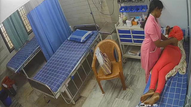Tamil Aunty Clinic Room Nurse Inject Big Ass CCTV