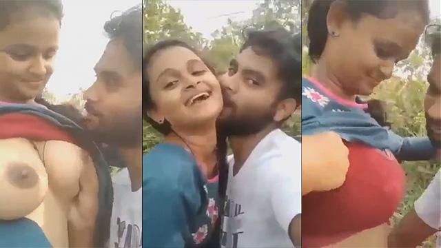 Young Boyfriend Outdoor Boobs Sex